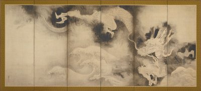 Dragons et nuages, période Momoyama ou Edo, 1590-1640 - Sôtatsu