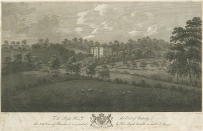 Beaudesert Hall et Parc: gravure sur acier, nd [1762-1802] - Stebbing Shaw