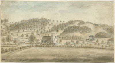 Église de Colwich et Oakedge House, nd [1762-1802] - Stebbing Shaw