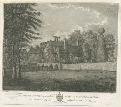 Village de Great Barr - Vieille Maison Tudor : gravure - Stebbing Shaw
