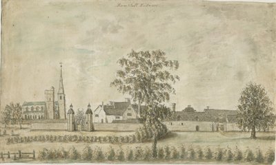 Hamstall Ridware - Église et manoir : peinture à l