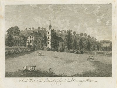 Église et presbytère de Himley (gravure) - Stebbing Shaw