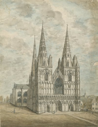 Cathédrale de Lichfield - Façade Ouest - Stebbing Shaw
