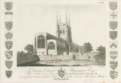Église de Tamworth : gravure à l
