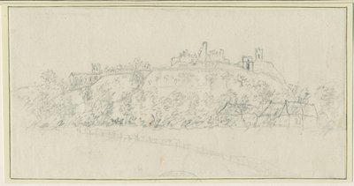 Château de Tutbury: dessin au crayon, nd [1762-1802] - Stebbing Shaw
