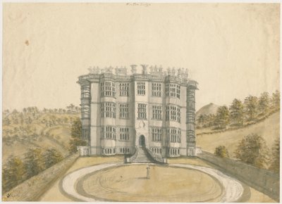 Wootton Lodge, aquarelle, 1794 - Stebbing Shaw