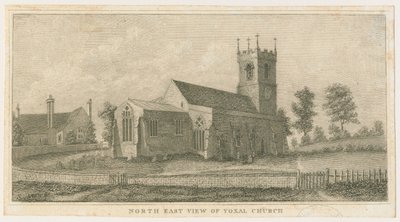 Église de Yoxall : gravure, nd [c 1798] - Stebbing Shaw