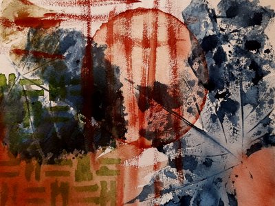 Expérience avec des feuilles - N° 3 - Steegs Art Karin