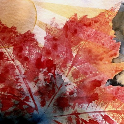 Expérience avec des feuilles - N° 4 - Steegs Art Karin