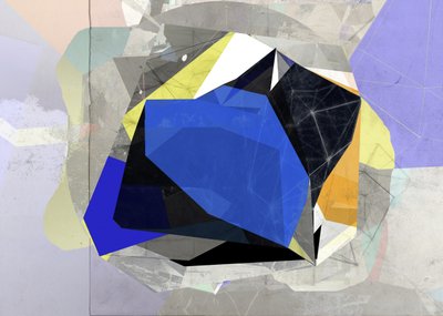 Géométrie abstraite bleue - Stefan Fransson