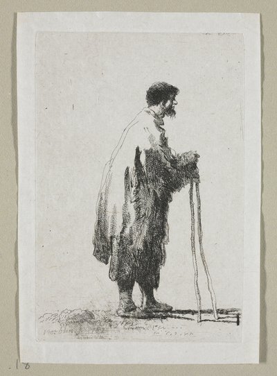 Mendiant de Profil Regardant à Droite - Stefan Juliusz Norblin de la Gourdaine