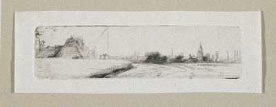 Petit paysage avec village lointain - Stefan Juliusz Norblin de la Gourdaine
