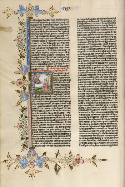 Initial L : Dieu parle à Moïse - Stefan Lochner