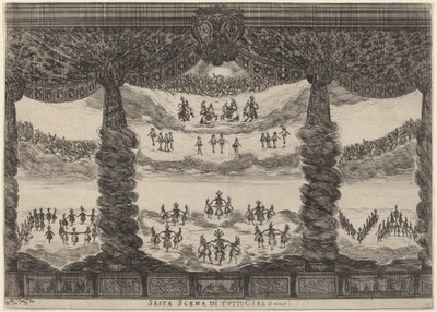 Sesta Scena di Tutto Cielo - Stefano Della Bella after Alfonso Parigi II