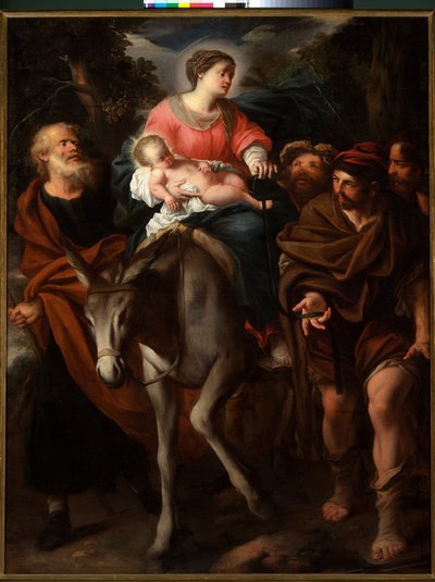 La Sainte Famille en fuite et le voleur Tito, vers 1670 - Stefano Magnasco