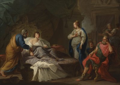 Antiochus aspirant à Stratonice, vers 1740 - Stefano Pozzi