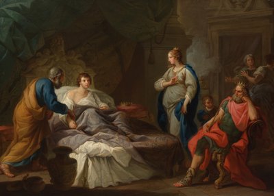 Antiochus languissant pour Stratonice, vers 1740 - Stefano Pozzi