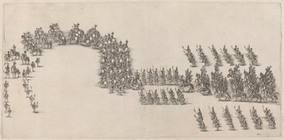 Une procession de soixante cavaliers et porteurs de torches - Stefano della Bella