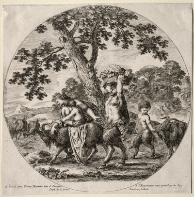 Une famille de satyres en voyage - Stefano della Bella