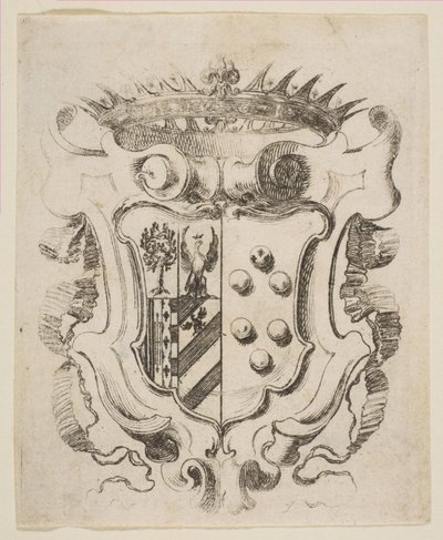 Armes des Médicis avec Della Rovere, 1637 - Stefano della Bella
