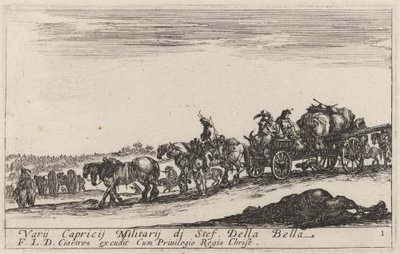 Train de bagages, vers 1641 - Stefano della Bella
