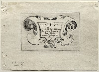 Caprices : Page de Titre - Stefano della Bella