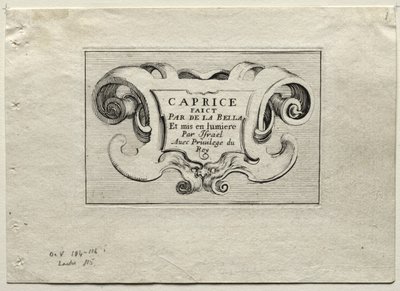 Caprices : Page de titre - Stefano della Bella