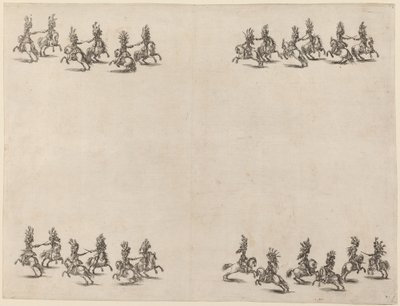 Cavaliers Se Battant à l