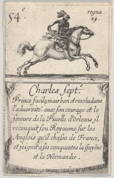 Charles Sept.-e Prince facile..., du Jeu des Rois de France Jeu des Rois de Fr..., 1644 - Stefano della Bella
