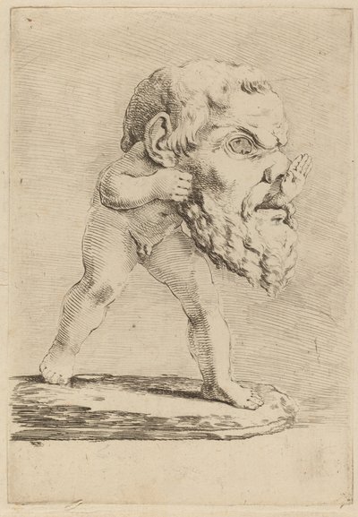 Enfant portant un masque - Stefano della Bella