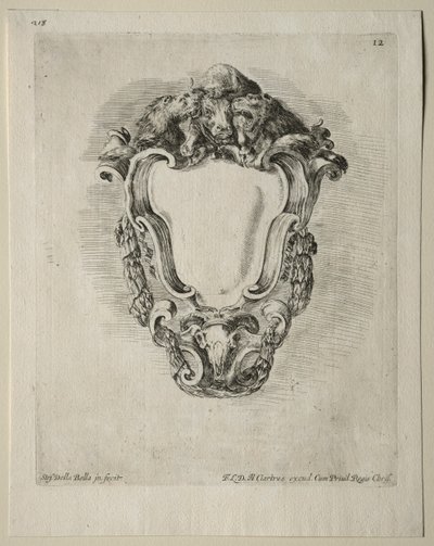 Collection de Divers Caprices et Nouveaux Dessins de Cartouches et Ornements : No 12 - Stefano della Bella