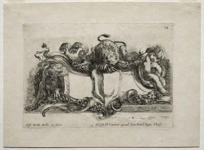 Collection de divers caprices et nouveaux dessins de cartouches et ornements : n° 18 - Stefano della Bella