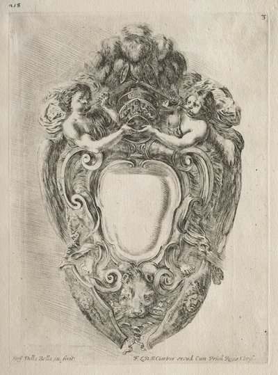 Collection de divers caprices et nouveaux dessins de cartouches et ornements : No. 3 - Stefano della Bella