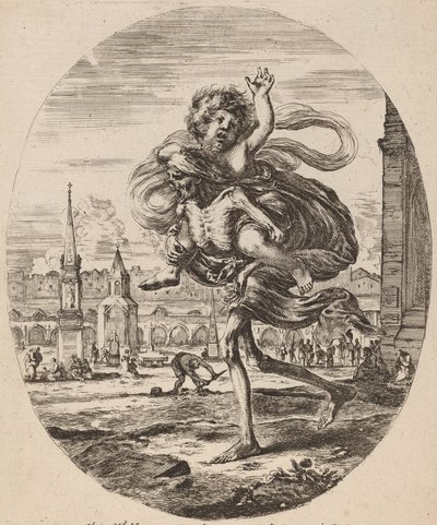 La Mort portant un enfant vers la gauche, probablement 1648 - Stefano della Bella