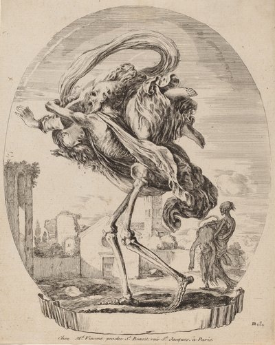 La mort portant une femme, probablement 1648 - Stefano della Bella