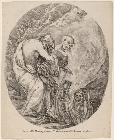 La Mort avec un vieil homme, probablement 1648 - Stefano della Bella