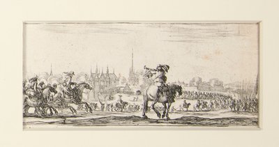 Dessins de quelques conduites de troupes, ensemble de douze gravures - Stefano della Bella