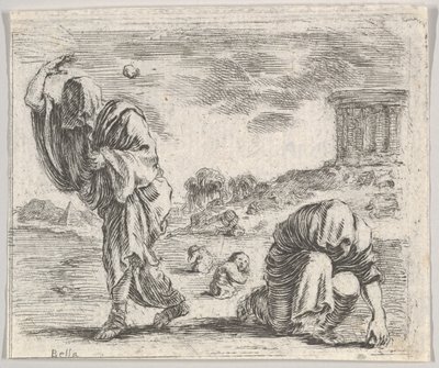 Deucalion et Pyrrha, du Jeu de la Mythologie Jeu de la Mythologie, 1644 - Stefano della Bella
