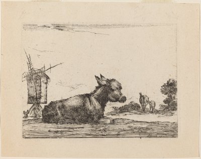 Âne au repos, 1642 - Stefano della Bella