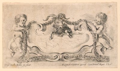 Écusson, n° 17 de "Raccolta di varii cappriccii et nove inventioni di cartelle et ornamenti" - Stefano della Bella