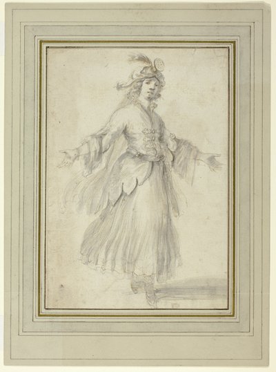 Danseuse en costume exotique - Stefano della Bella