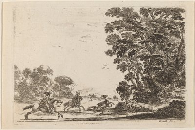 Forêt avec Chasse au Cerf - Stefano della Bella