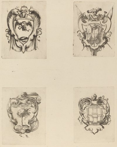 Quatre emblèmes pour les funérailles du Prince Francesco de Medici - Stefano della Bella