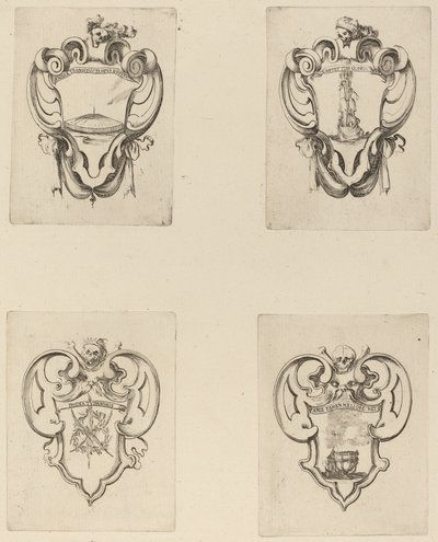 Quatre emblèmes pour les funérailles du prince Francesco de Medici - Stefano della Bella