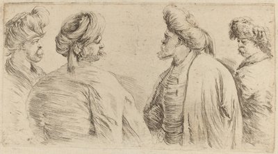 Quatre Turcs portant des turbans - Stefano della Bella