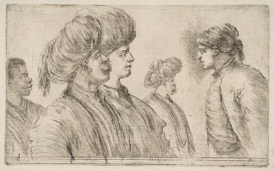 Quatre Turcs et un homme noir - Stefano della Bella