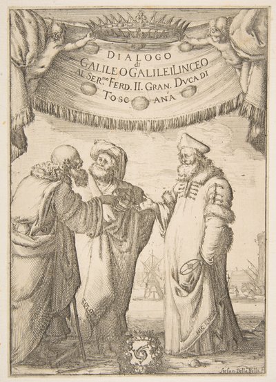 Frontispice pour Dialogo di Galileo Galilei - Stefano della Bella