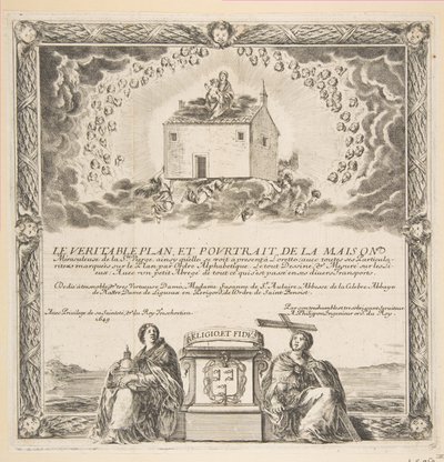 Frontispice pour Le Véritable Plan et Pourtrait de la Maison de la Ste. Vierge - Stefano della Bella
