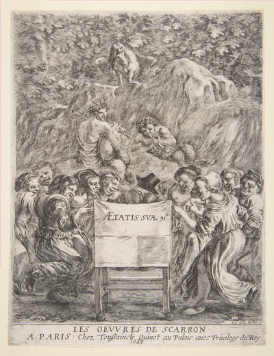 Frontispice pour Les Œuvres de Scarron, 1649 - Stefano della Bella
