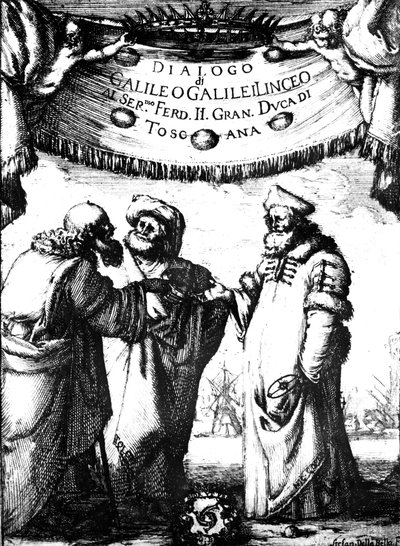 Frontispice du Dialogo dei Massimi Sistemi de Galilée, 1632 - Stefano della Bella